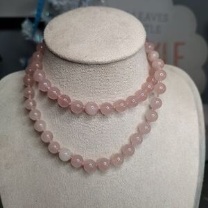 Elegant Pink Beaded Necklace